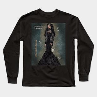 Wednesday Addams in a ball gown (design available without background) Long Sleeve T-Shirt